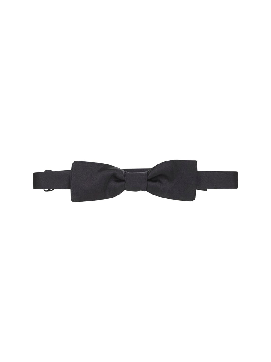 Dolce & Gabbana Silk Satin Bow Tie — Black Ties