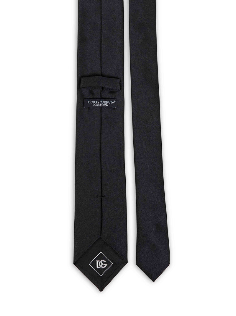 Dolce & Gabbana Martini Necktie — Black Silk Neckties