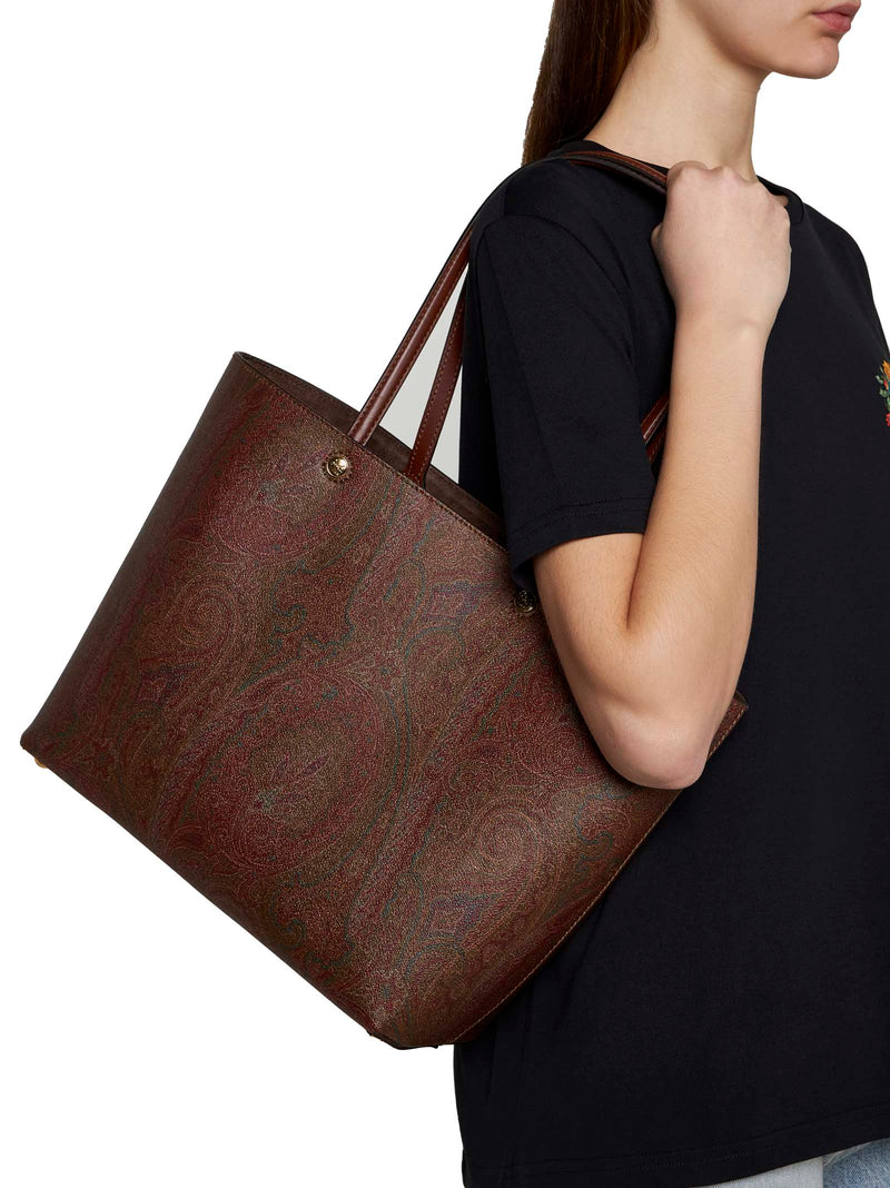 Etro Paisley Jacquard Tote Bag — Multicolor Cotton