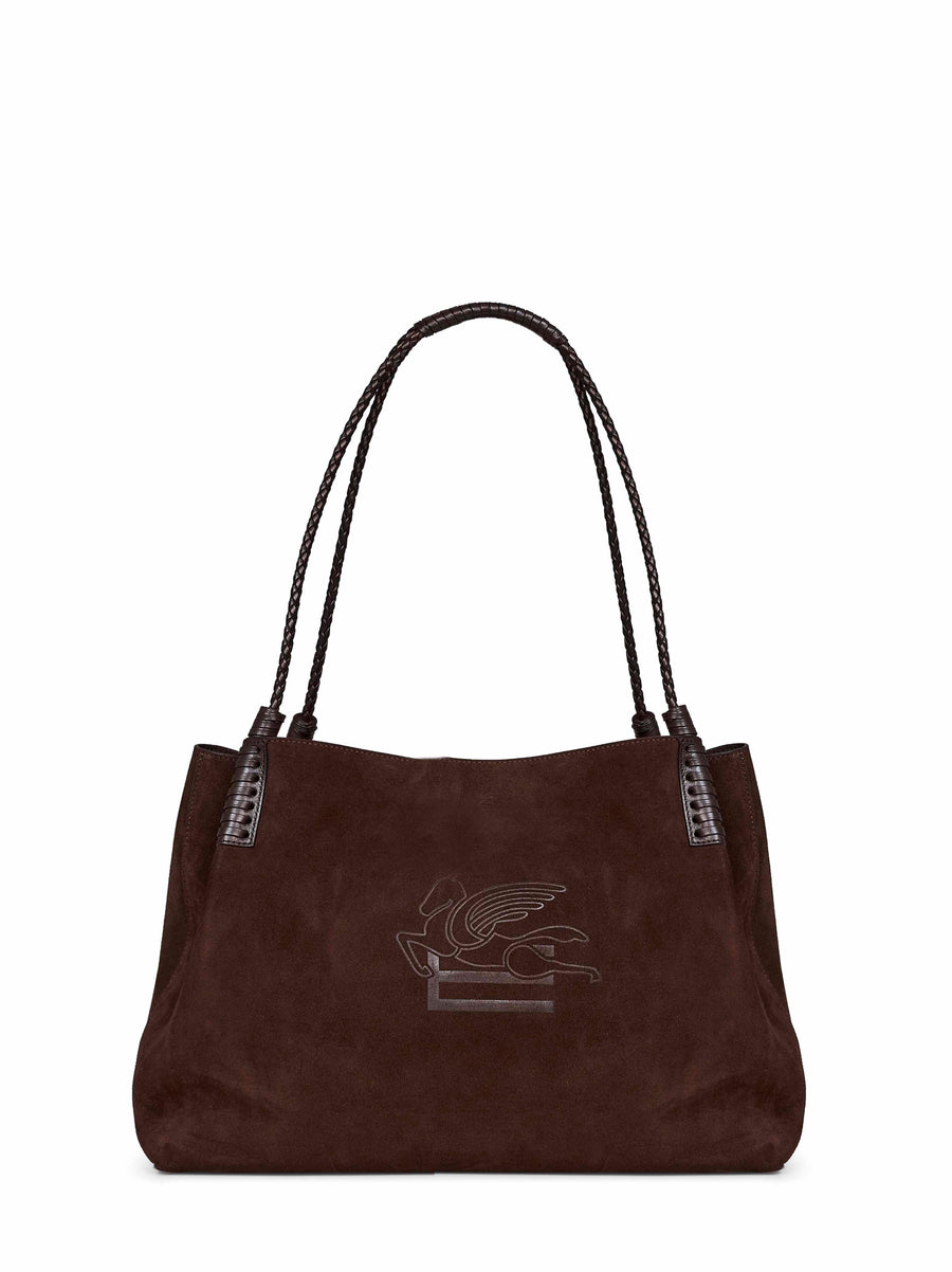 Etro Libra Shoulder Bag — Brown Bovine Leather