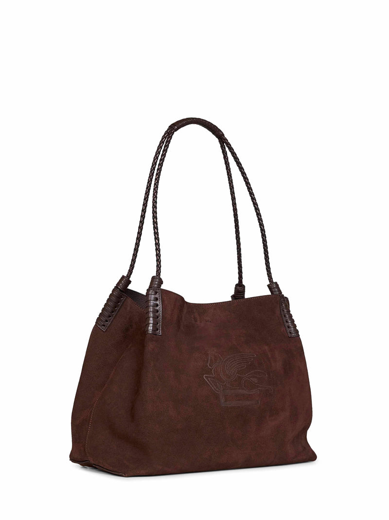 Etro Libra Shoulder Bag — Brown Bovine Leather