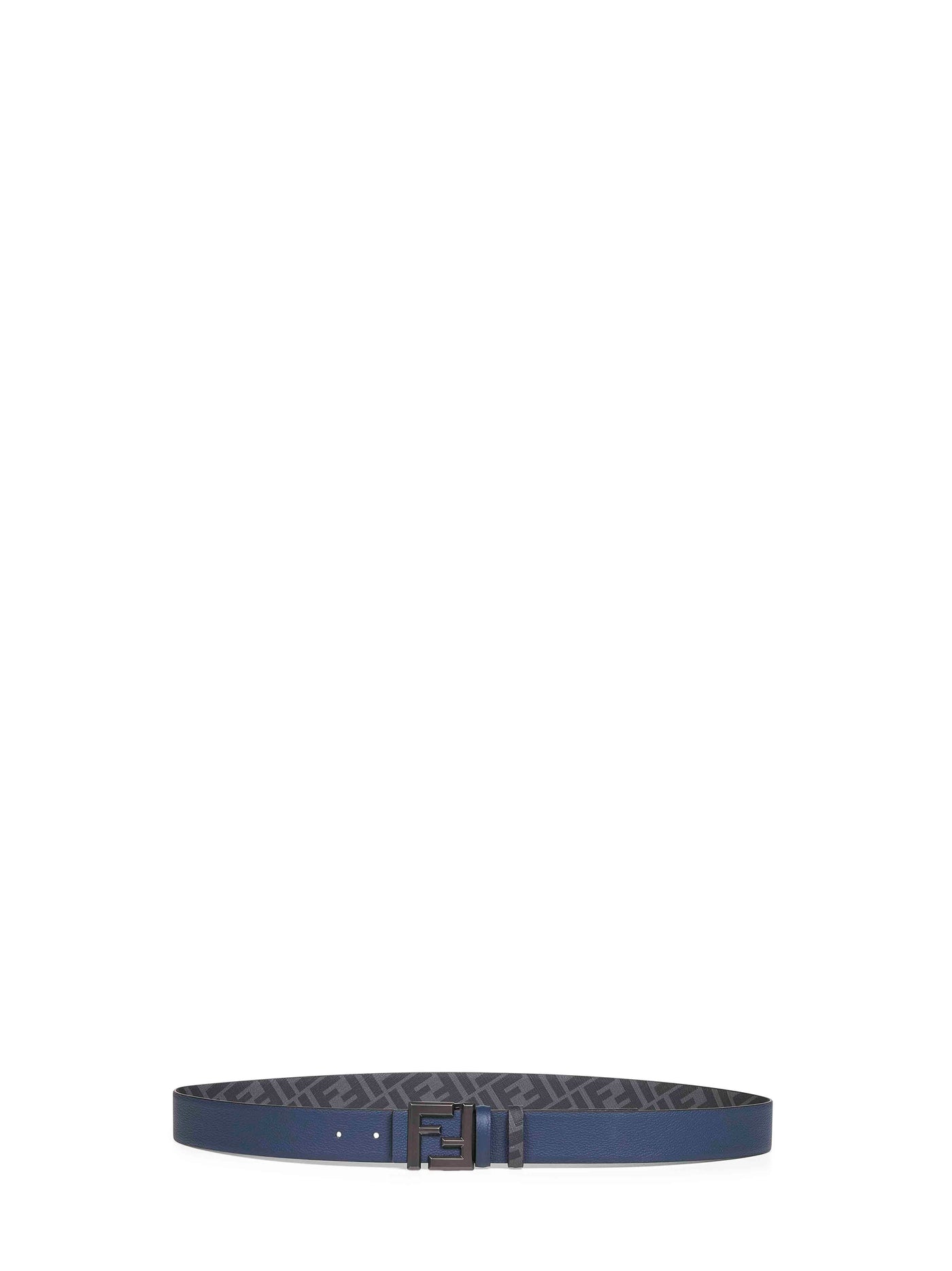 Fendi Ff Squared Belt — Blue Calf Leather