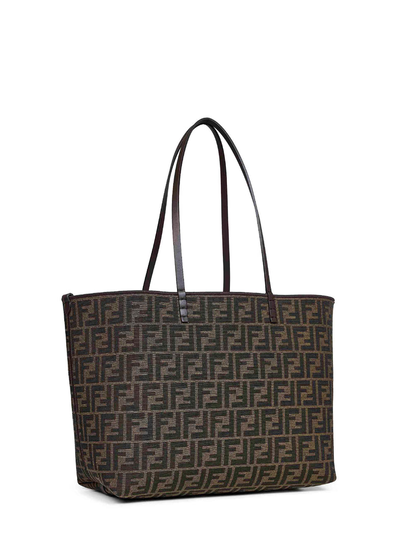 Fendi Reversible Jacquard Tote Bag — Brown Fabric