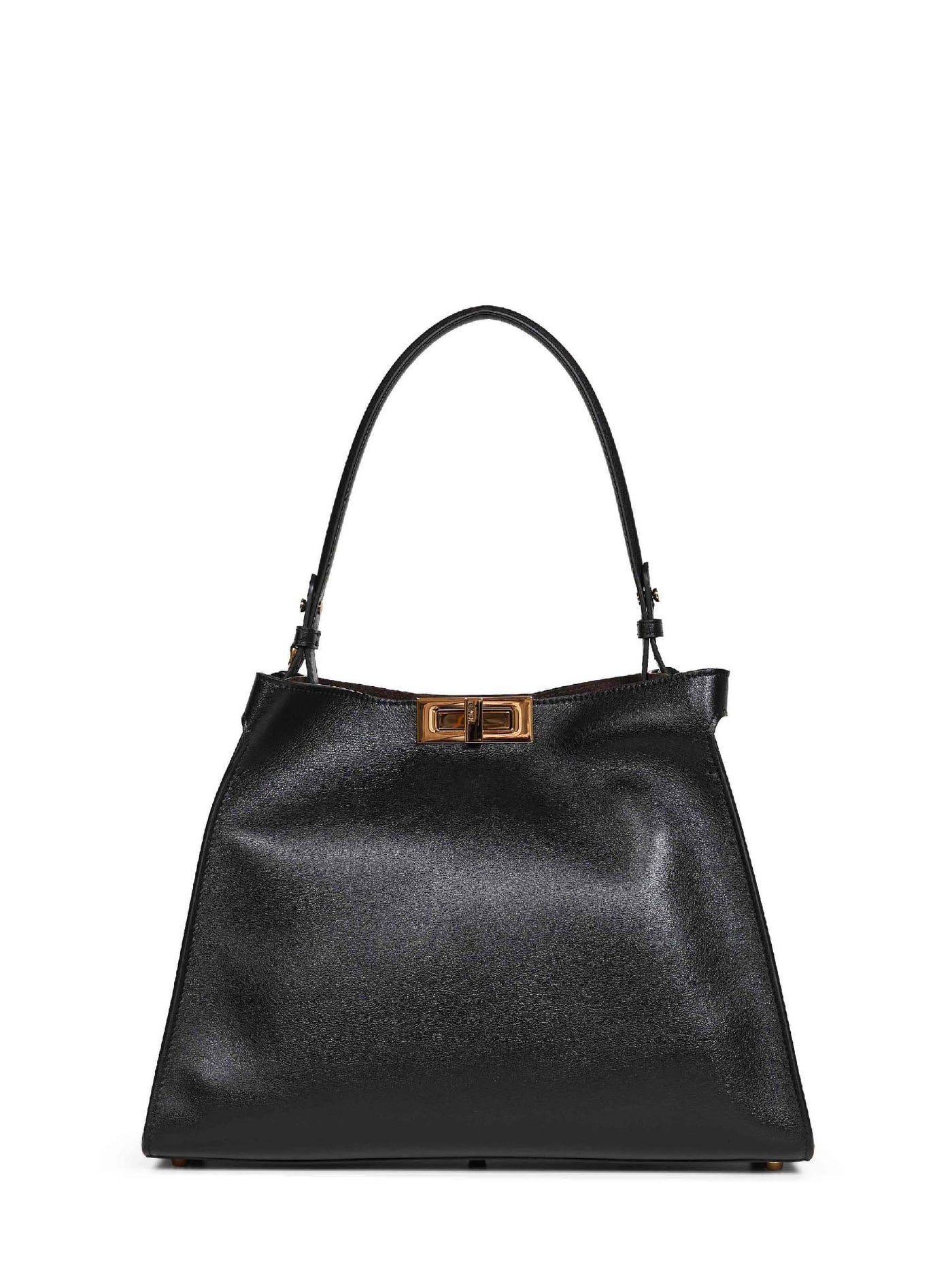 Fendi Way Shoulder Bag — Black Calf Leather