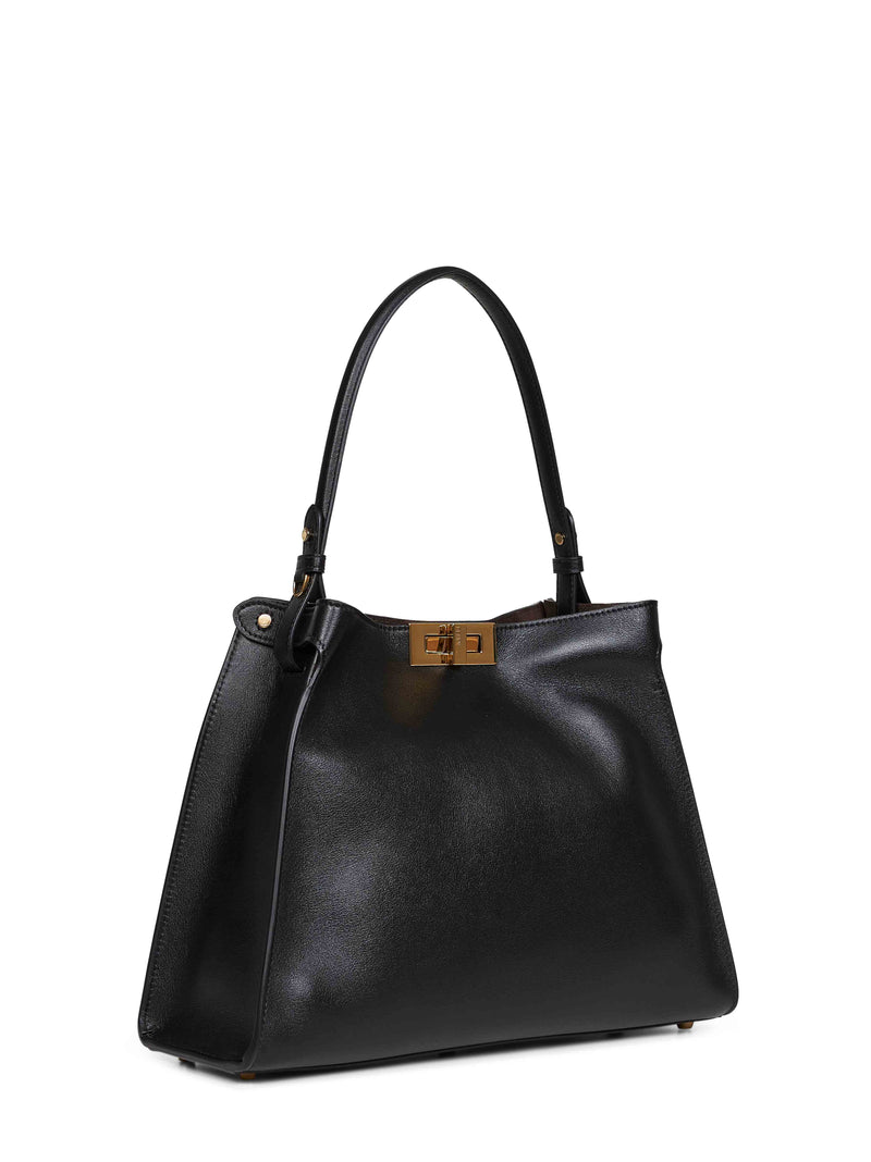 Fendi Way Shoulder Bag — Black Calf Leather