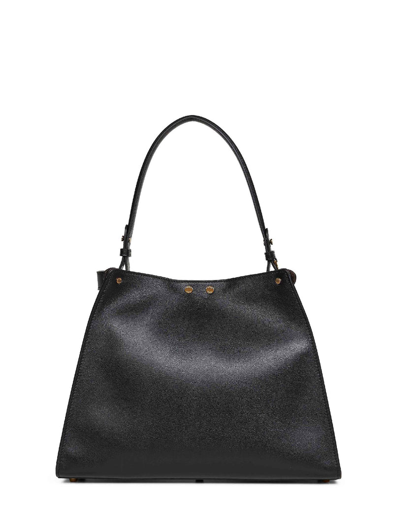 Fendi Way Shoulder Bag — Black Calf Leather