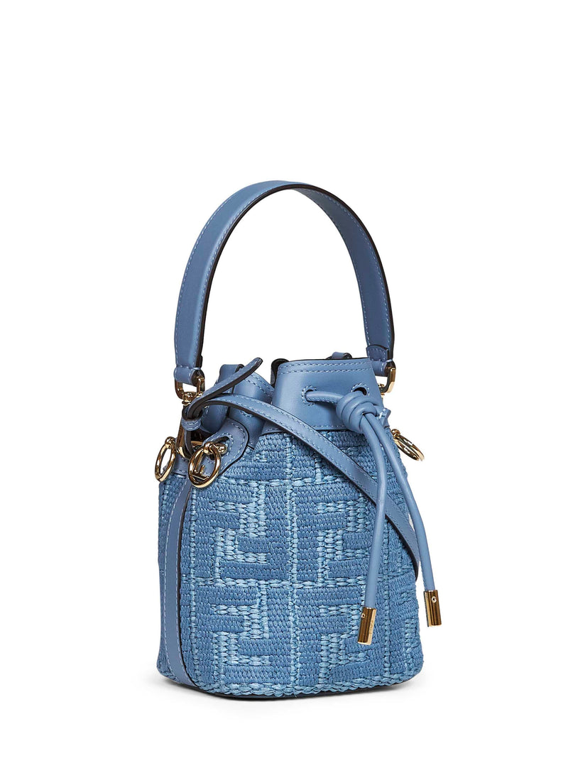 Fendi Mon Tresor Shoulder Bag — Blue Fabric