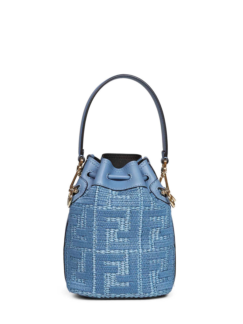 Fendi Mon Tresor Shoulder Bag — Blue Fabric