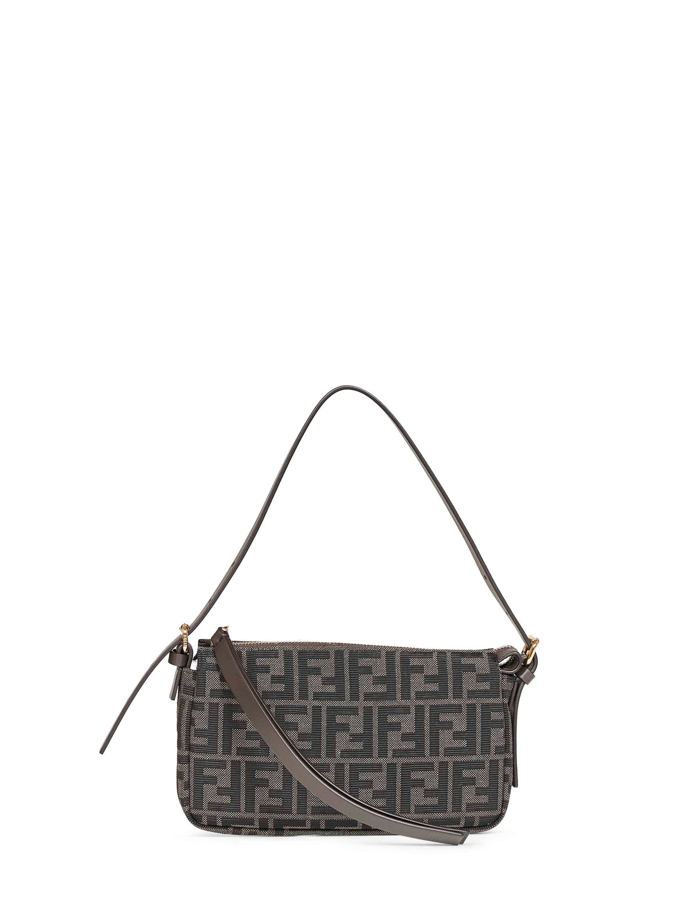 Fendi Zucca Shoulder Bag — Brown Polyester