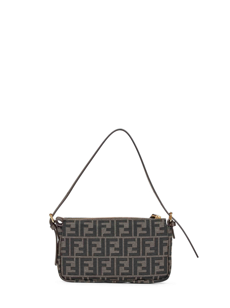 Fendi Zucca Shoulder Bag — Brown Polyester