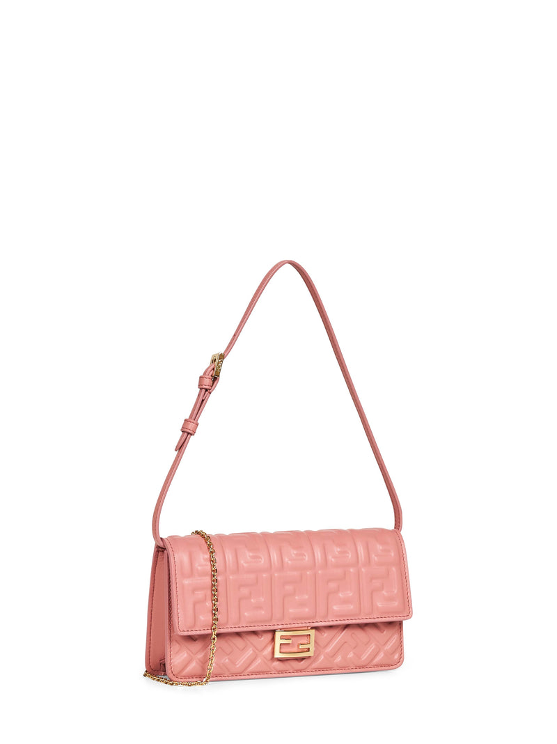 Fendi Baguette Shoulder Bag — Pink Lambskin