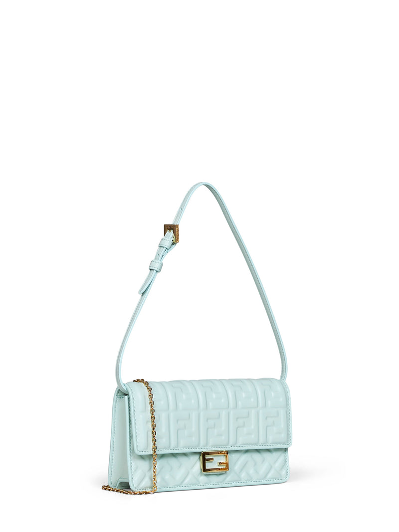 Fendi Baguette Shoulder Bag — Green Lambskin