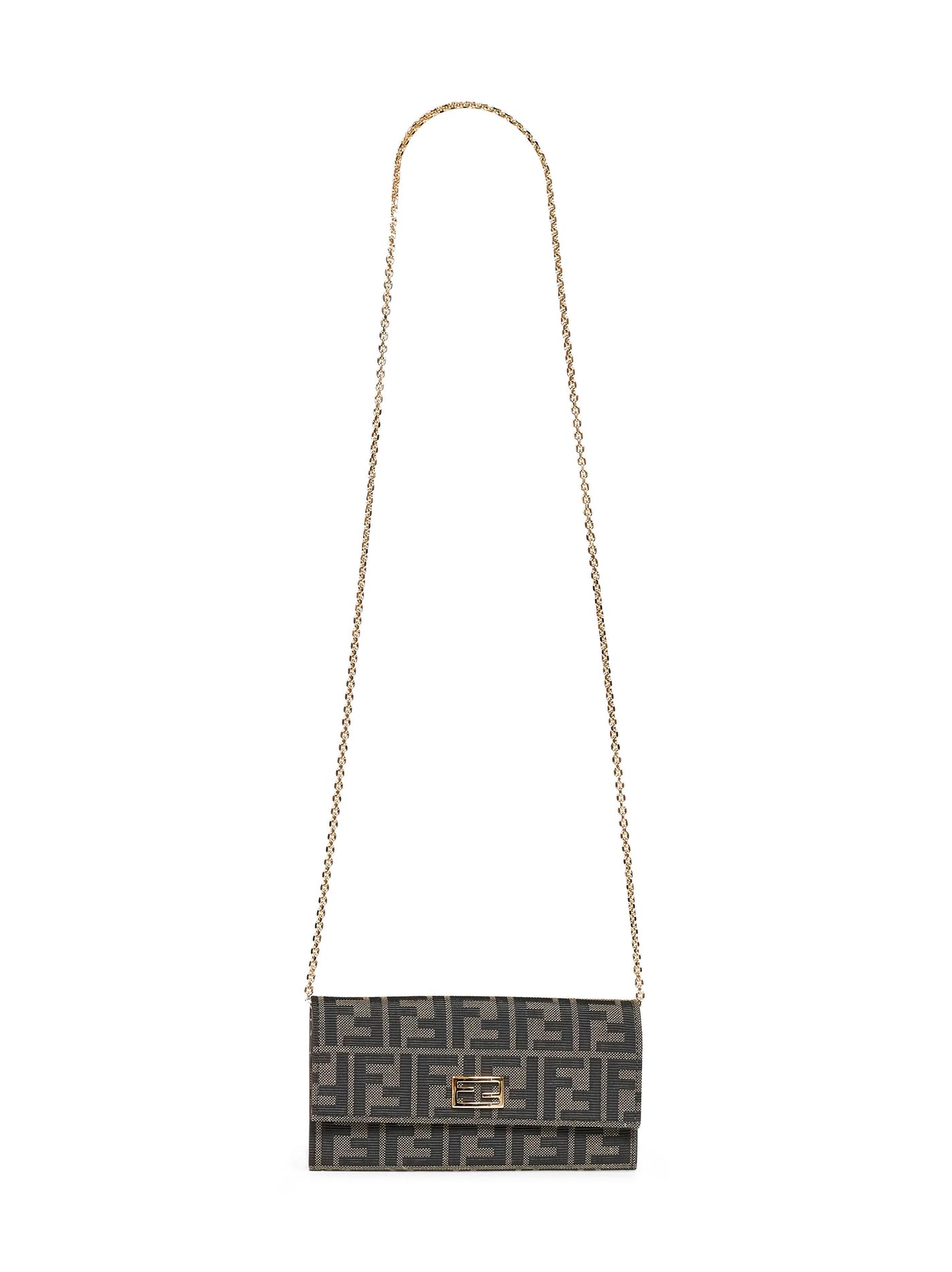 Fendi Continental Wallet — Brown Polyester