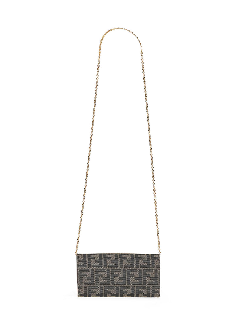 Fendi Continental Wallet — Brown Polyester