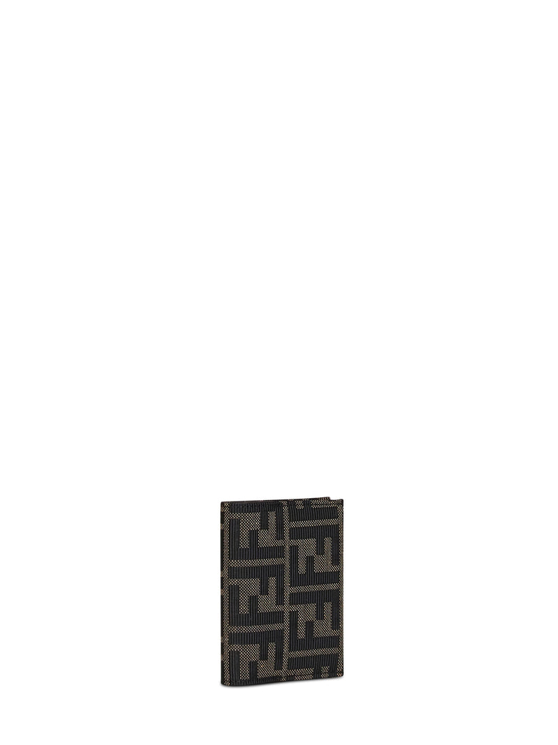 Fendi Ff Zucca Jacquard Card Case — Brown Polyester Wallets & Purses