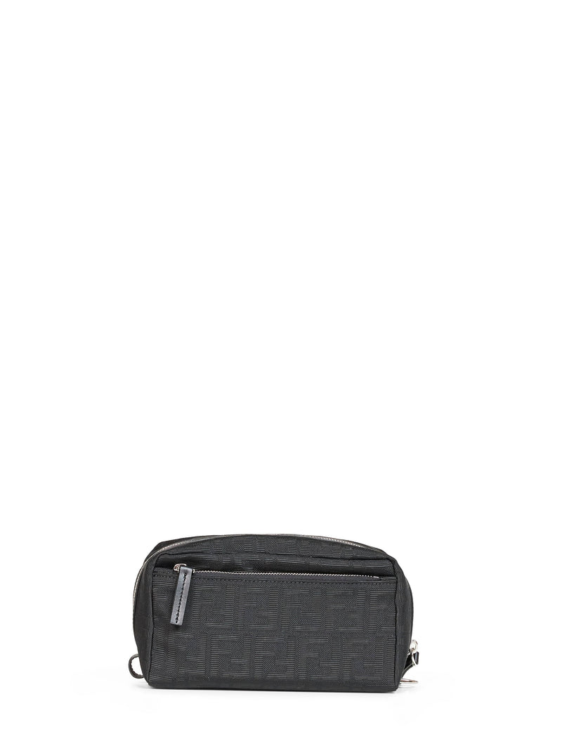 Fendi Ff Zucca Jacquard Clutch — Black Polyester