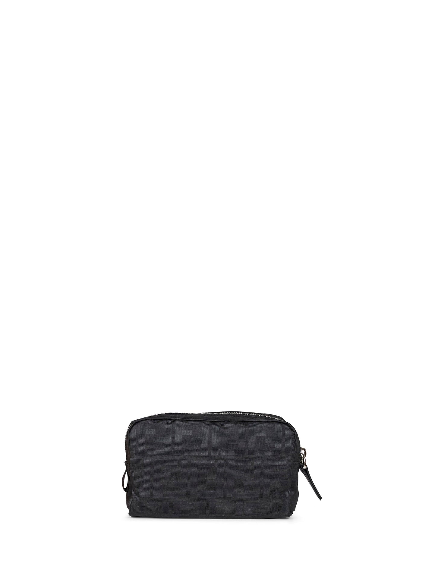 Fendi Ff Zucca Technical Canvas Pouch — Black Polyester