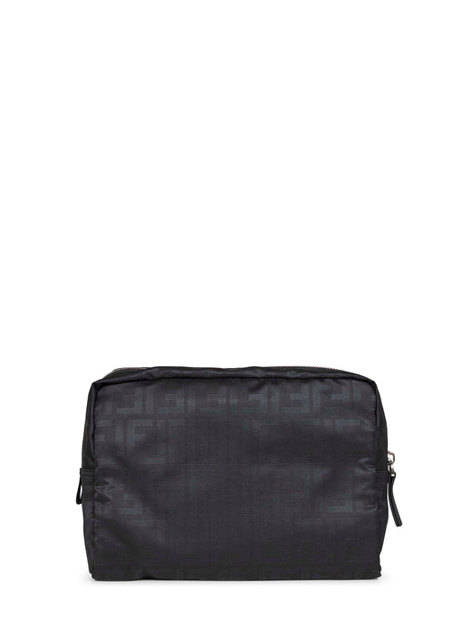 Fendi Ff Zucca Technical Canvas Beauty Case — Black Polyester Top Handle Bags