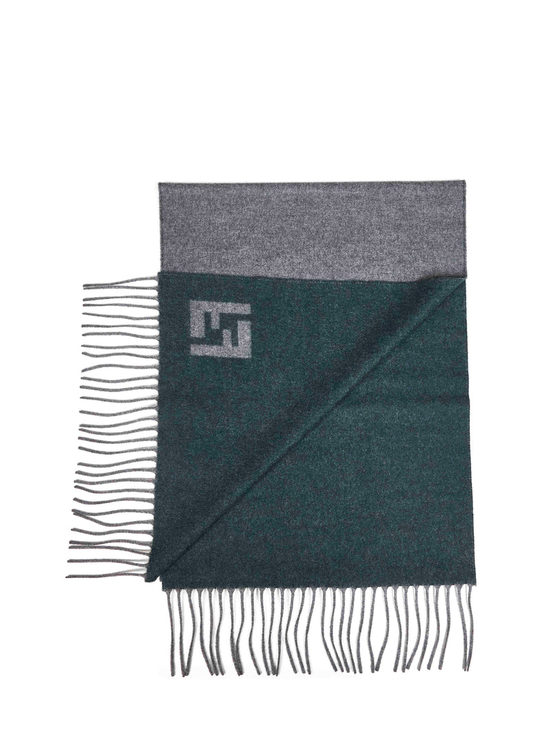 Fendi Wool And Cashmere Scarf — Gray Scarfs