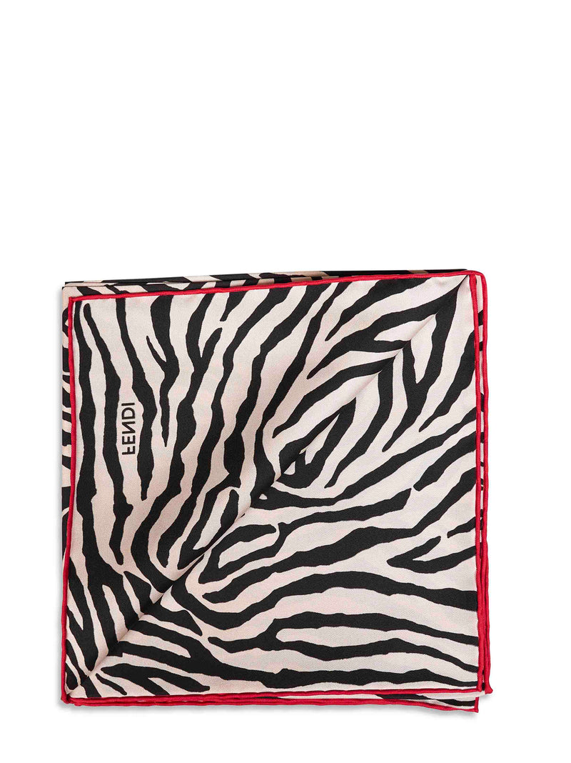 Fendi Zebra Silk Scarf — Multicolor Scarfs