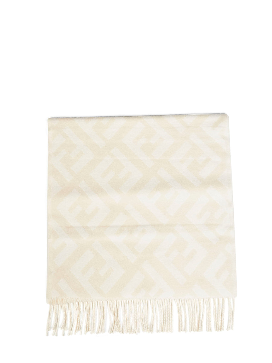 Fendi Camelia Scarf — Ivory Cashmere Scarfs