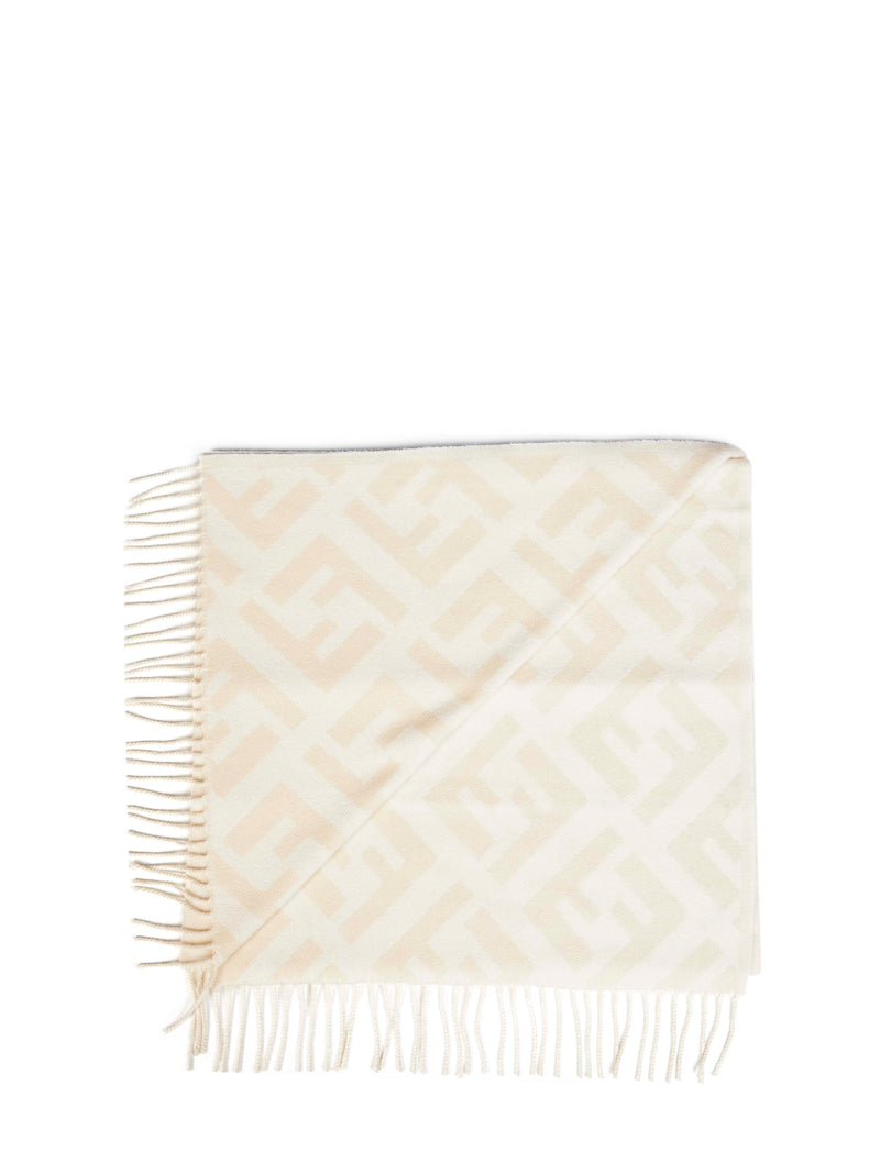 Fendi Camelia Scarf — Ivory Cashmere Scarfs