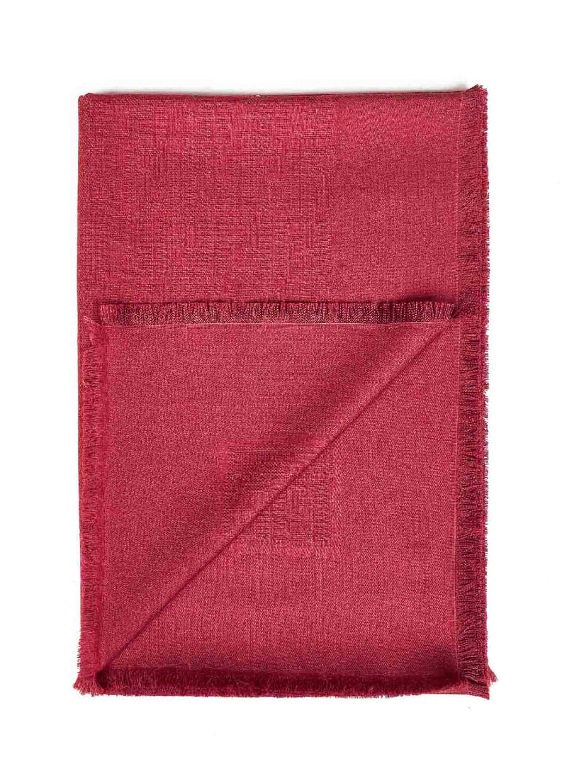 Fendi Wool-Silk-Cashmere Blend Scarf — Red Scarfs