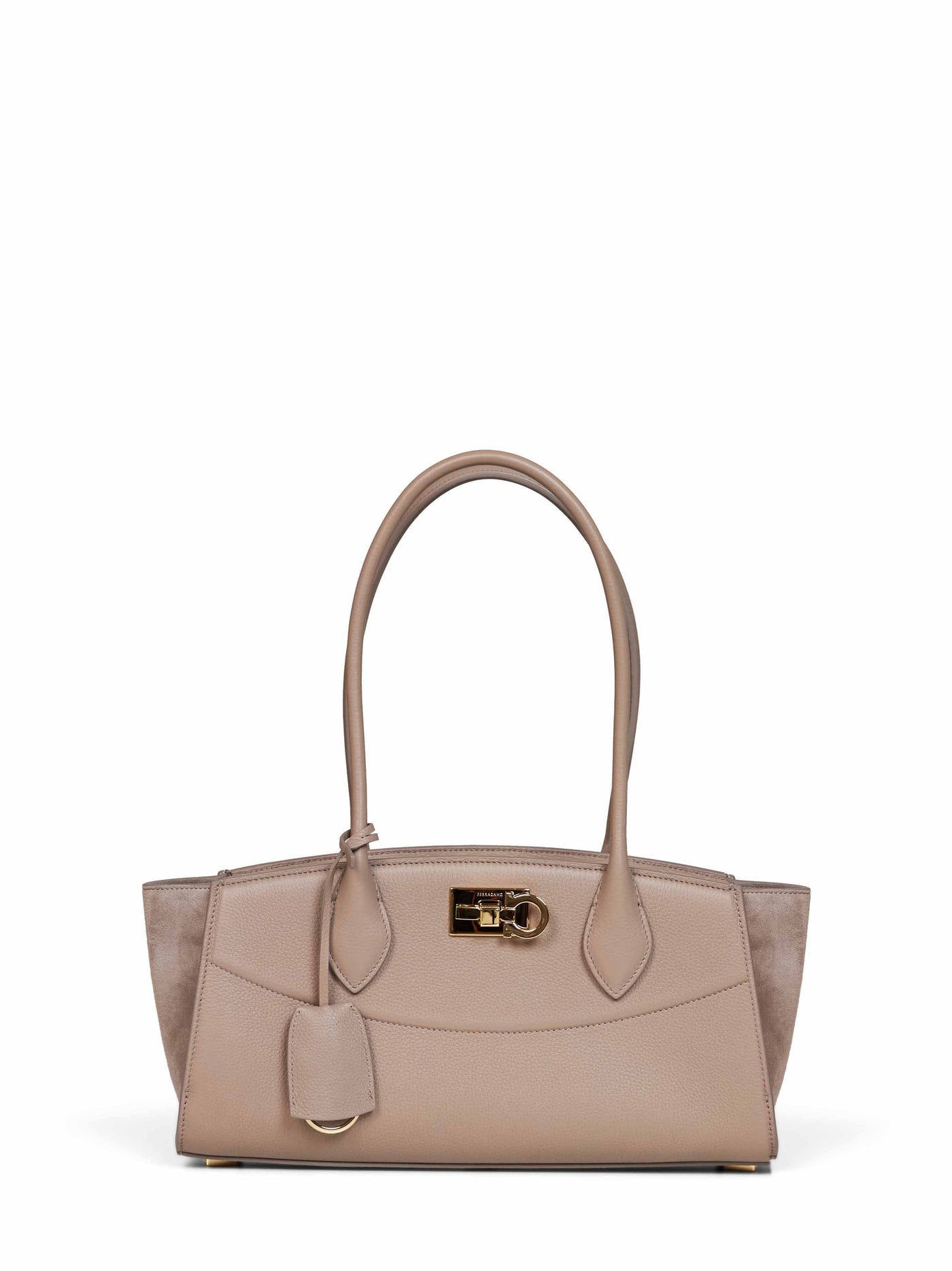 Ferragamo Studio Shoulder Bag — Beige Calf Leather