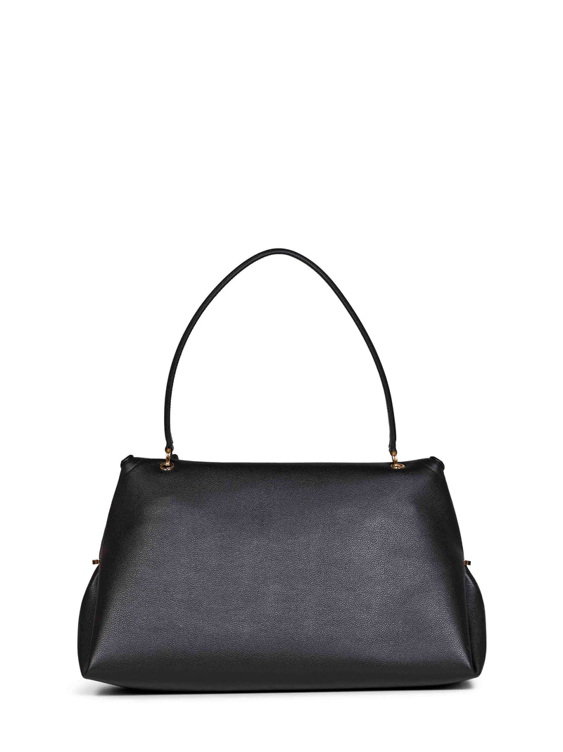 Ferragamo Sofia Shoulder Bag — Black Calf Leather