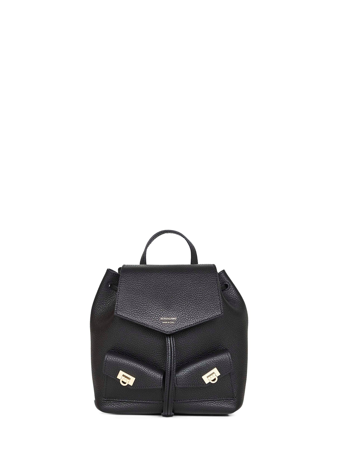 Ferragamo Harley Backpack — Black Calf Leather