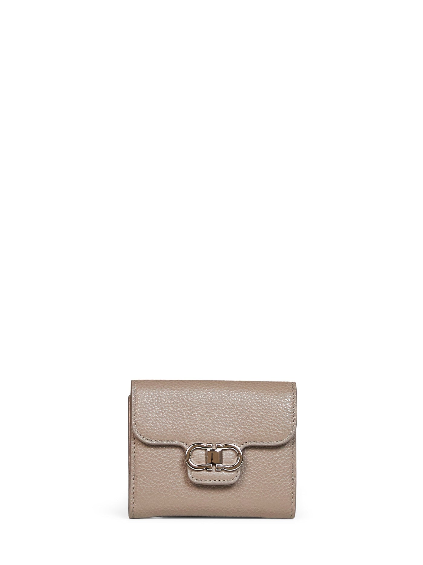 Ferragamo Compact Wallet — Gray Calf Leather & Purses