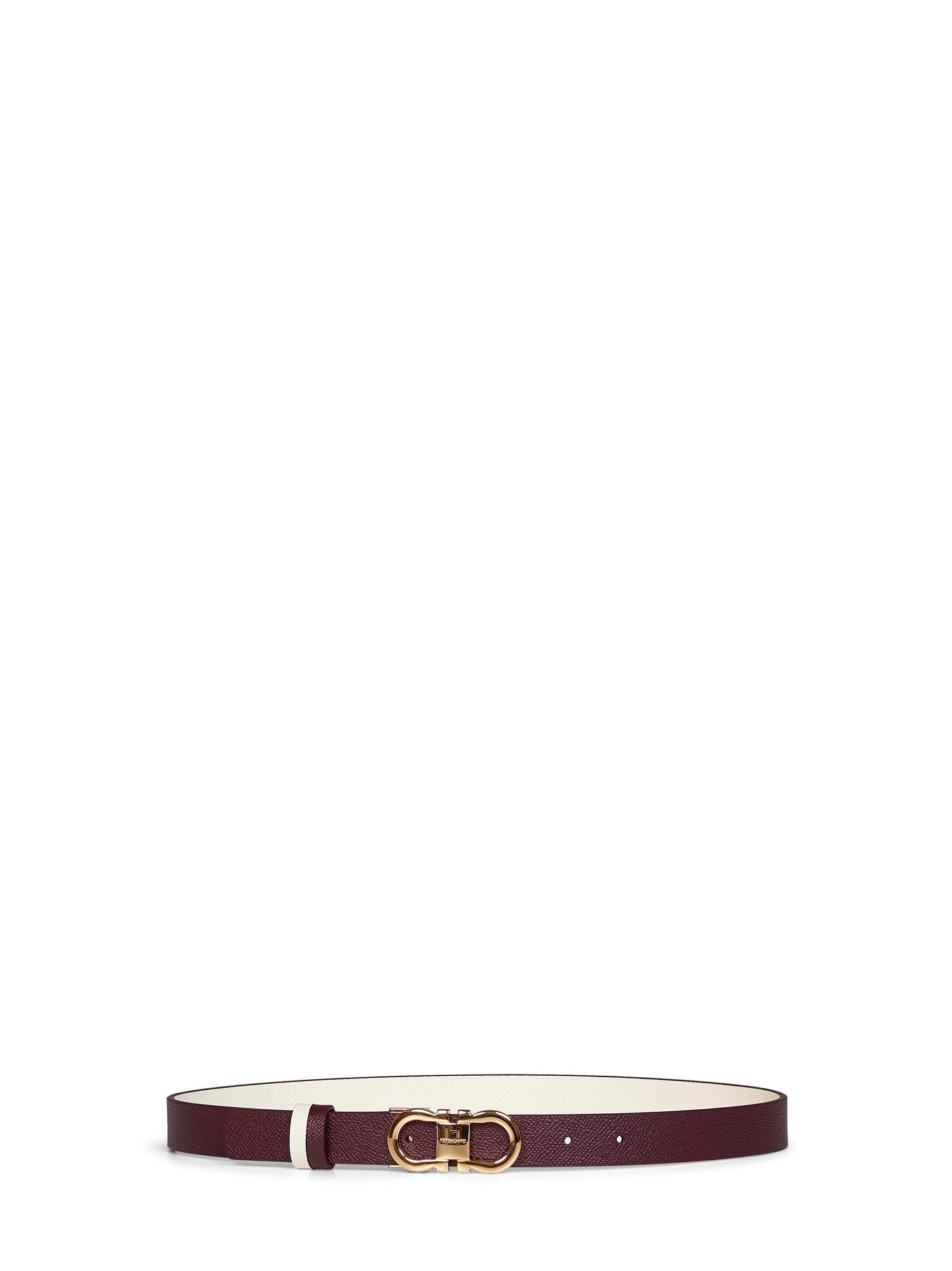 Ferragamo Gancini Belt — Burgundy Calf Leather