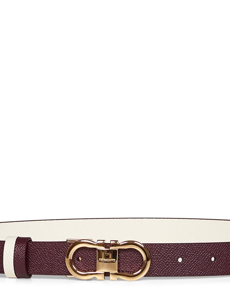 Ferragamo Gancini Belt — Burgundy Calf Leather