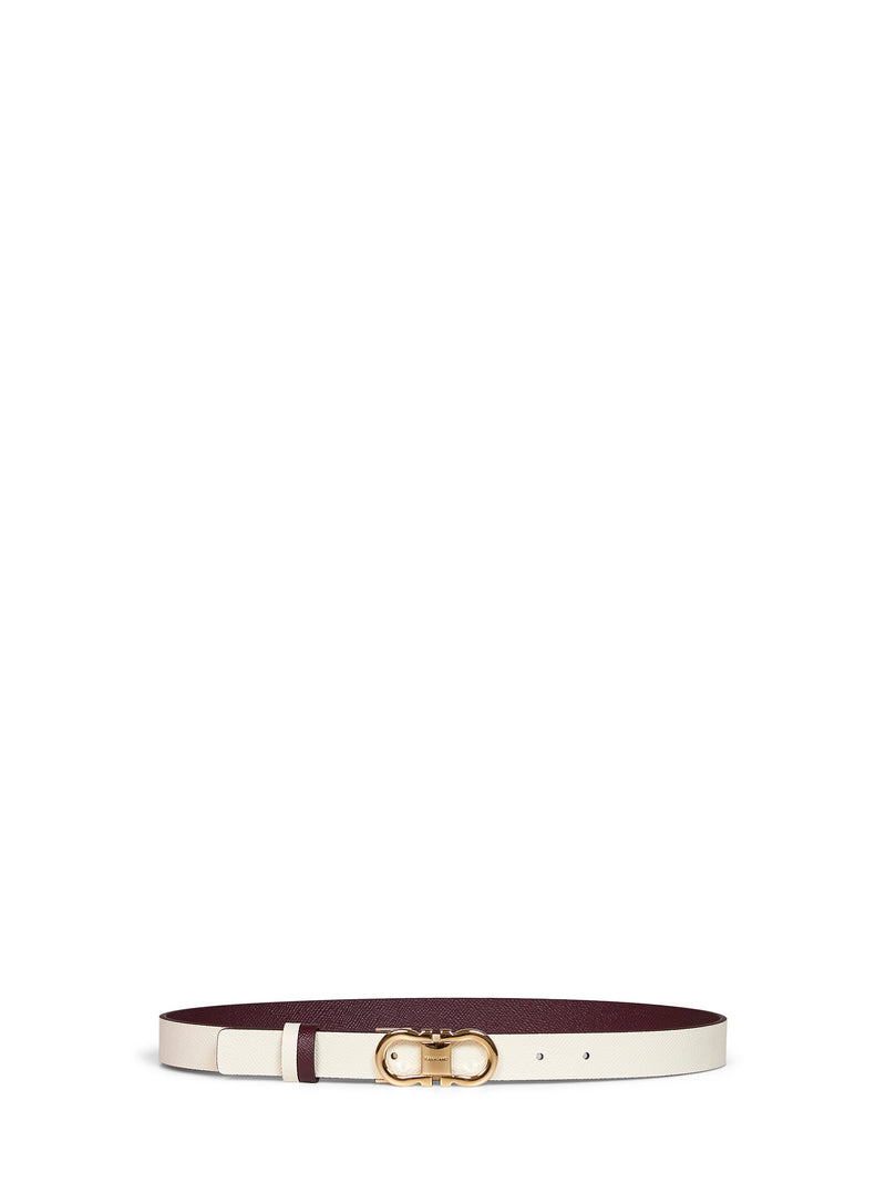 Ferragamo Gancini Belt — Burgundy Calf Leather