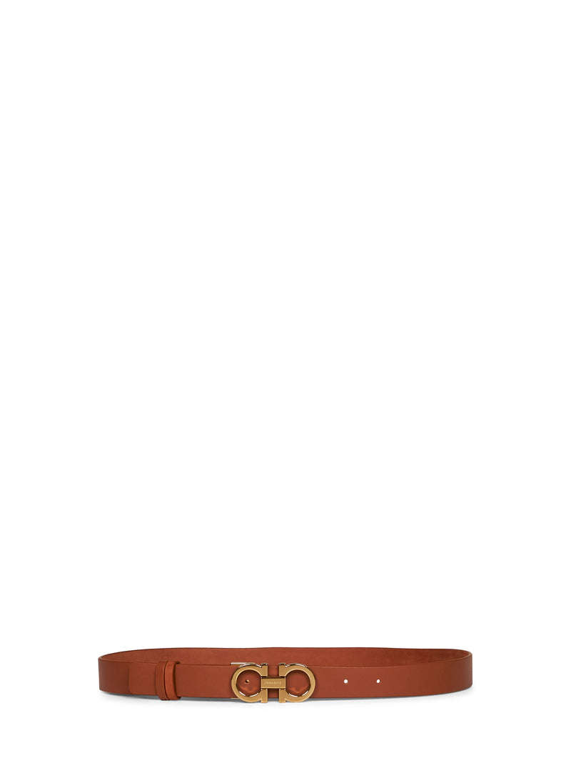Ferragamo Gancini Belt — Camel Calf Leather