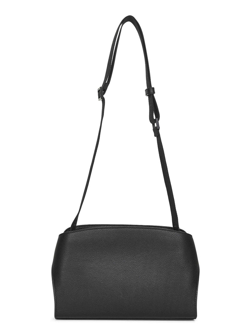 Ferragamo Hug Shoulder Bag — Black Calf Leather