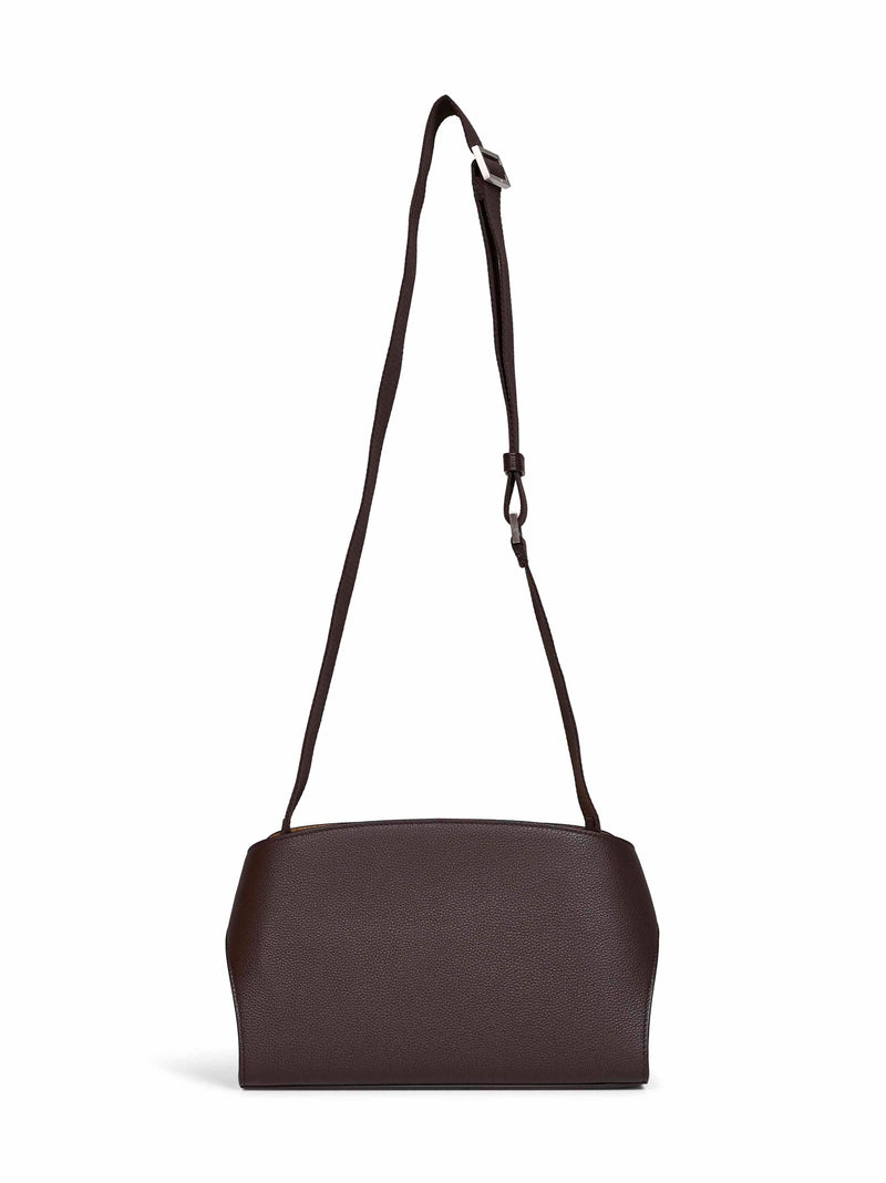 Ferragamo Hug Shoulder Bag — Brown Calf Leather