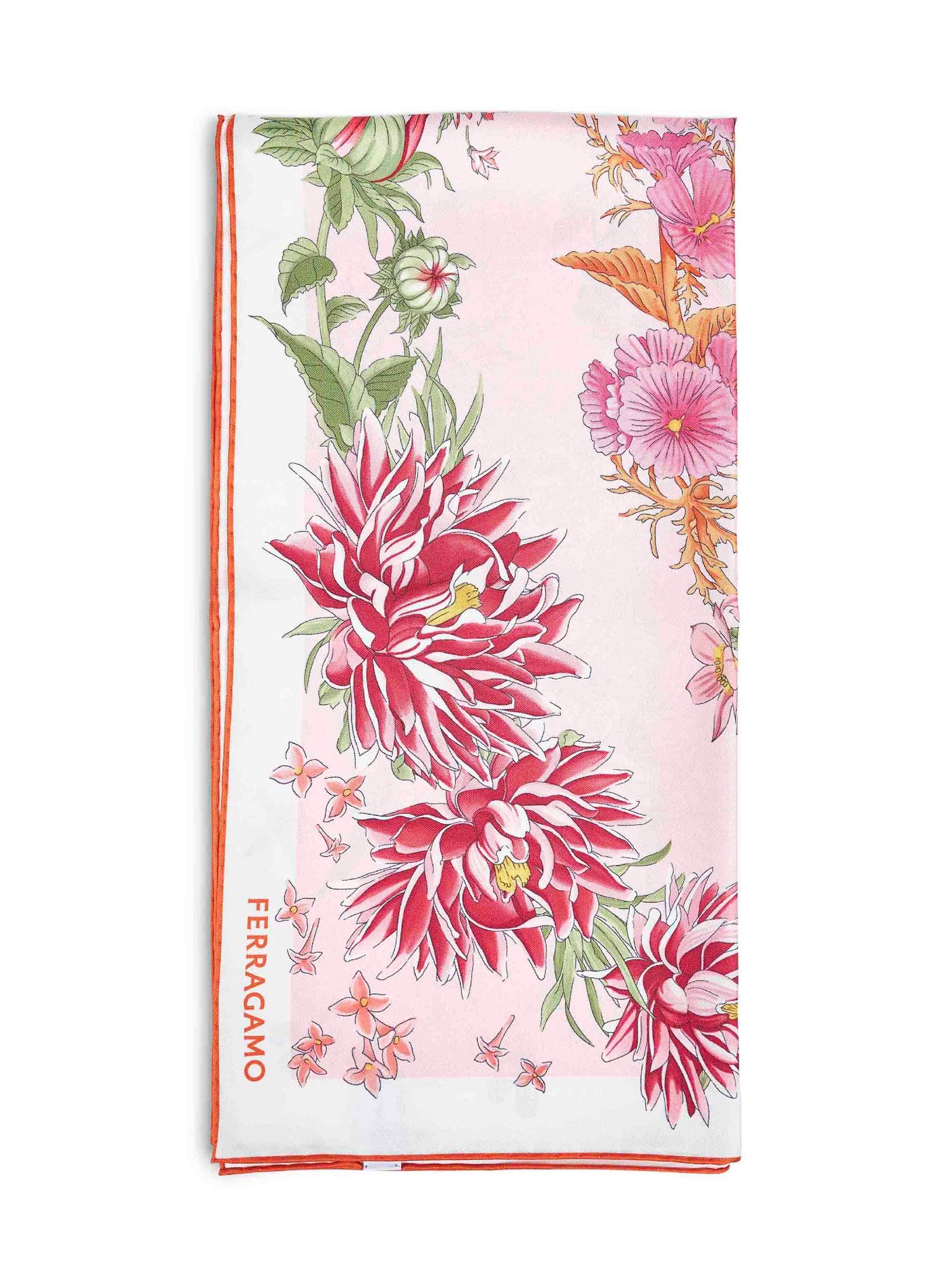 Ferragamo Scarf — Pink Silk Scarfs