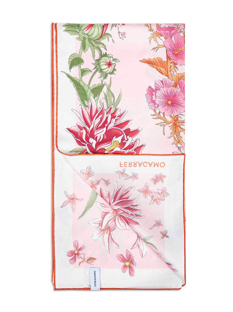 Ferragamo Scarf — Pink Silk Scarfs