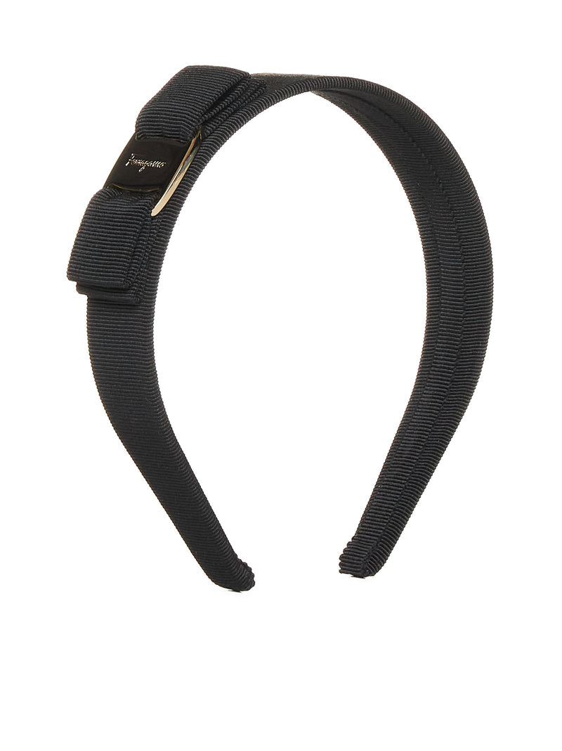 Ferragamo Headband — Black Cotton Headbands