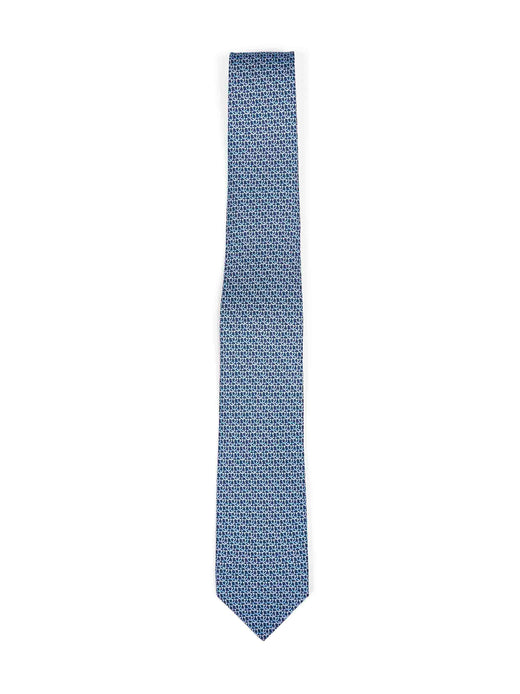Ferragamo Cerchio Necktie — Navy Silk Neckties