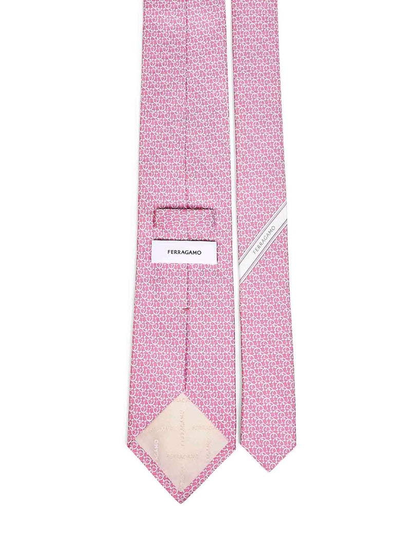Ferragamo Necktie — Pink Silk Neckties