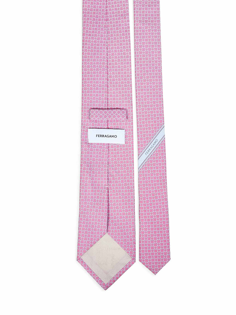 Ferragamo Carato Necktie — Pink Silk Neckties