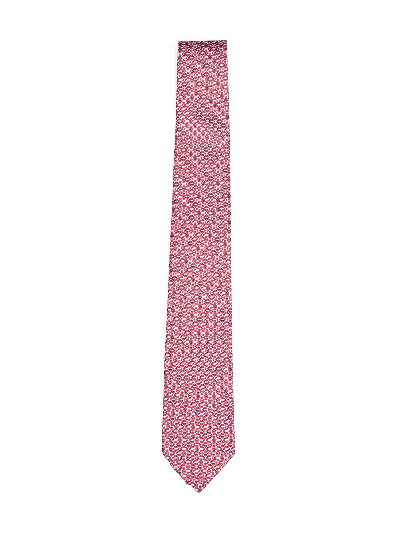 Ferragamo Silk Twill Gancini Necktie — Red Neckties