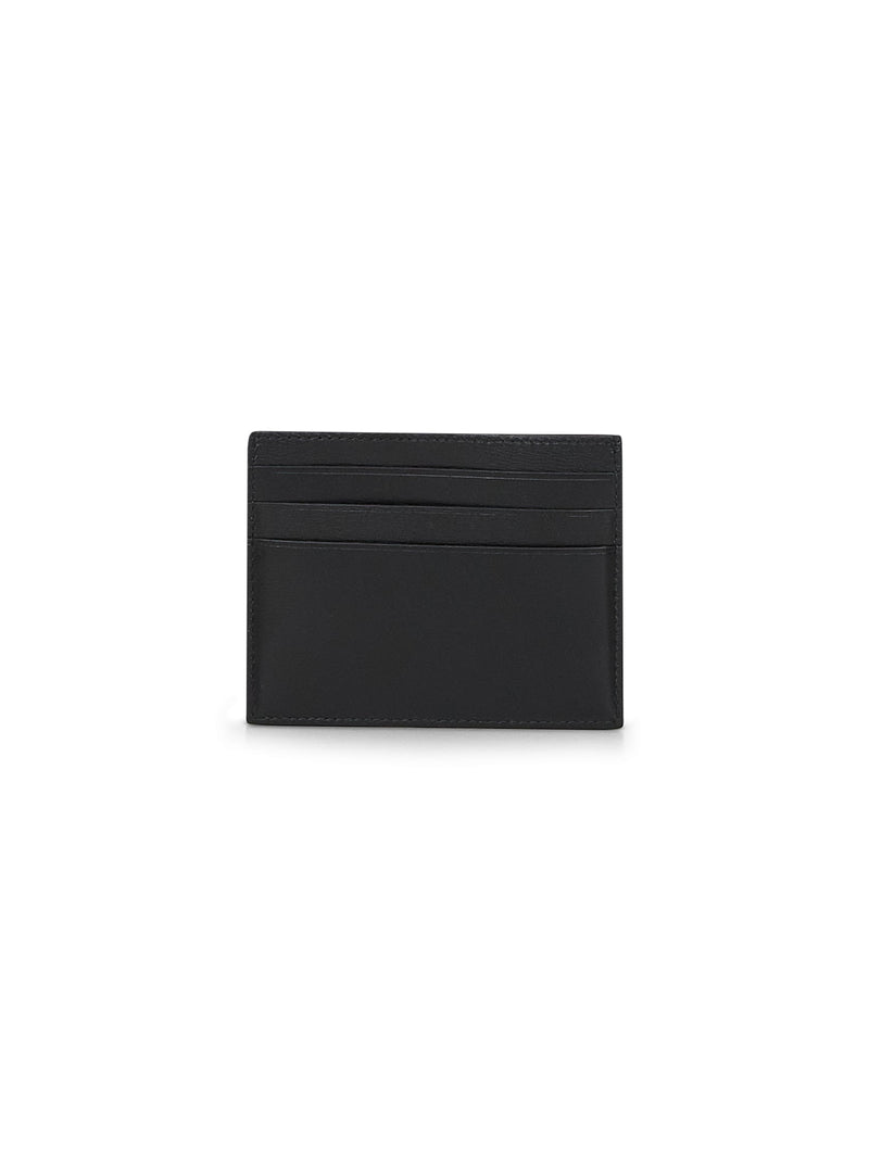 Ferragamo Palmellato Calfskin Card Case — Black Calf Leather Wallets & Cardholders