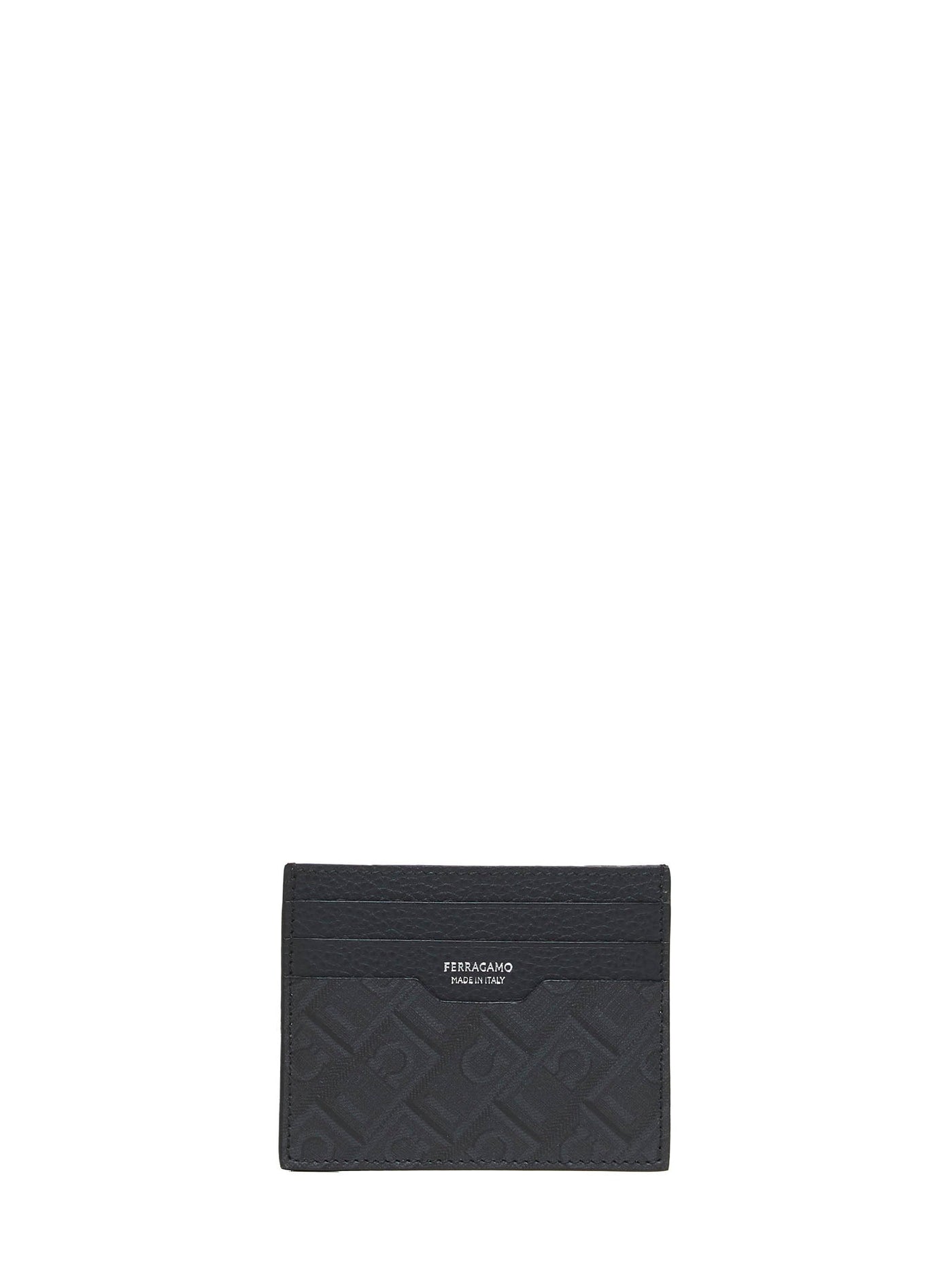 Ferragamo Card Case — Black Polyurethane Cases