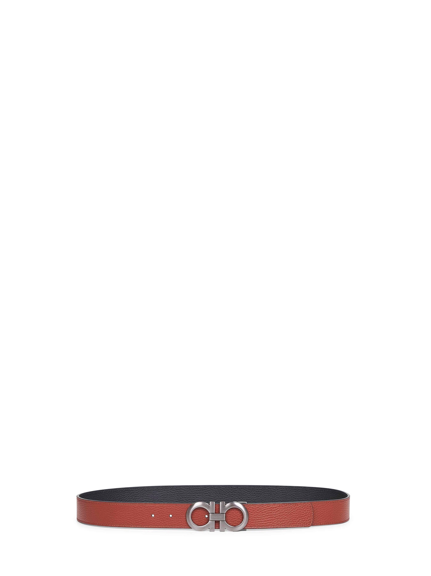 Ferragamo Reversible Gancini Belt — Brown Calf Leather