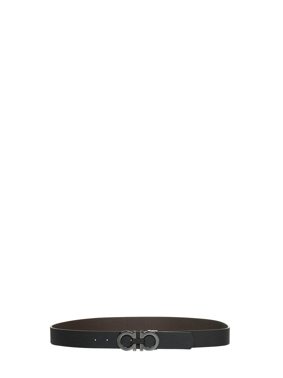 Ferragamo Belt — Black Calf Leather