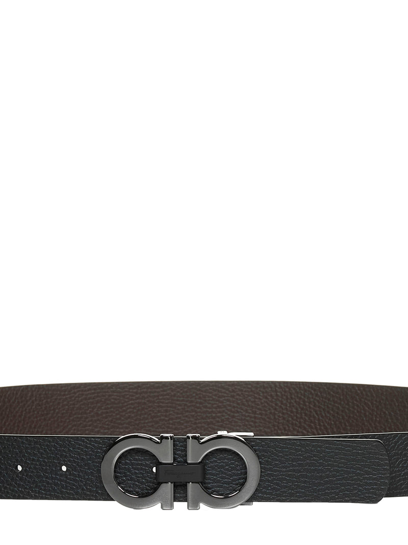 Ferragamo Belt — Black Calf Leather