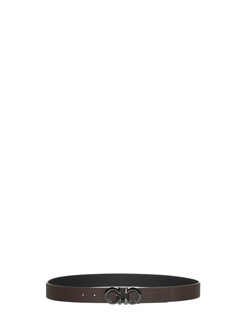 Ferragamo Belt — Black Calf Leather